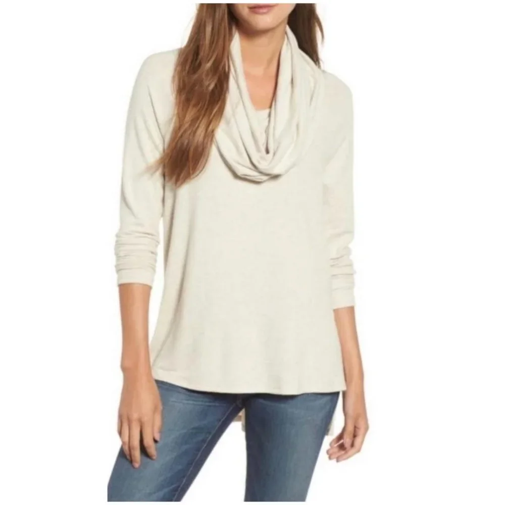 Gibson Look Cozy Convertible Neckline Tunic NEW WITH TAGS